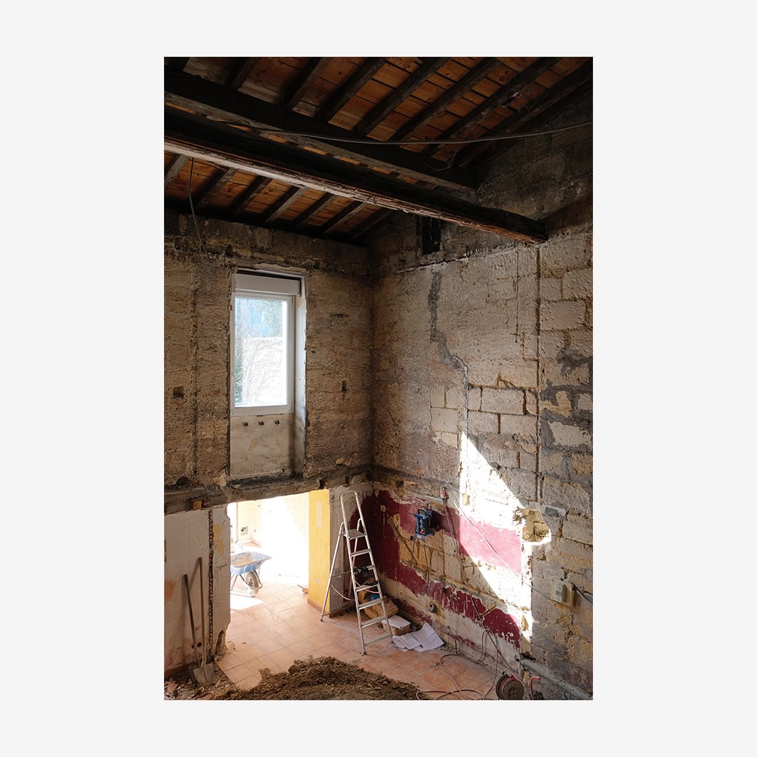 Chantier lors d'une démolition intérieure